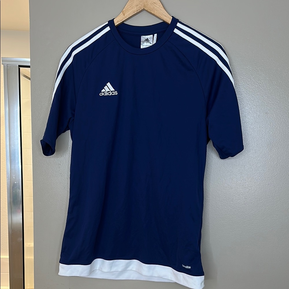 Adidas Men's Navy Blue Sports Shirt